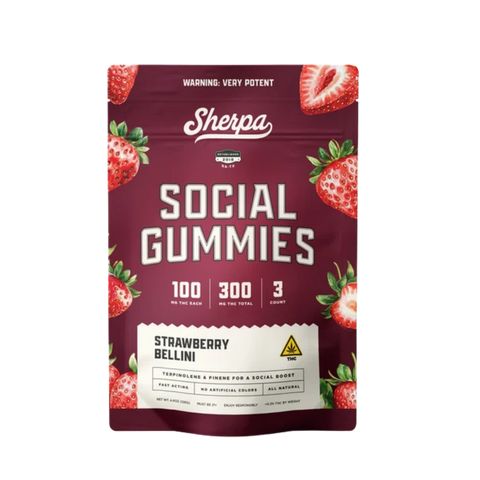 Sherpa Social Delta 9 THC Gummies 300MG 3CT.