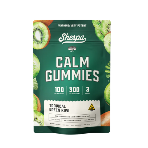 Sherpa Calm Delta 9 THC Gummies 300MG 3CT. - Tropical Green Kiwi