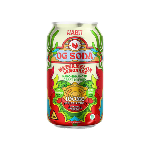 Habit Delta 9 THC OG Soda – 100MG – Watermelon Lemonade