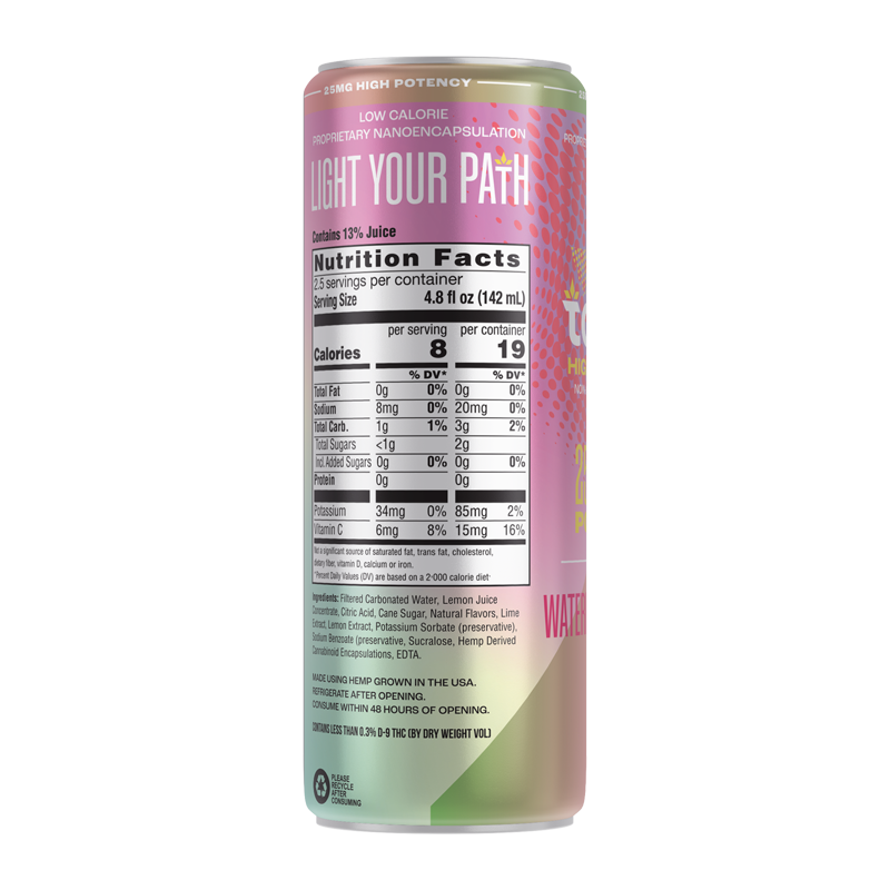 Torch Watermelon Squeeze High Potency 25mg THC Seltzer (3)