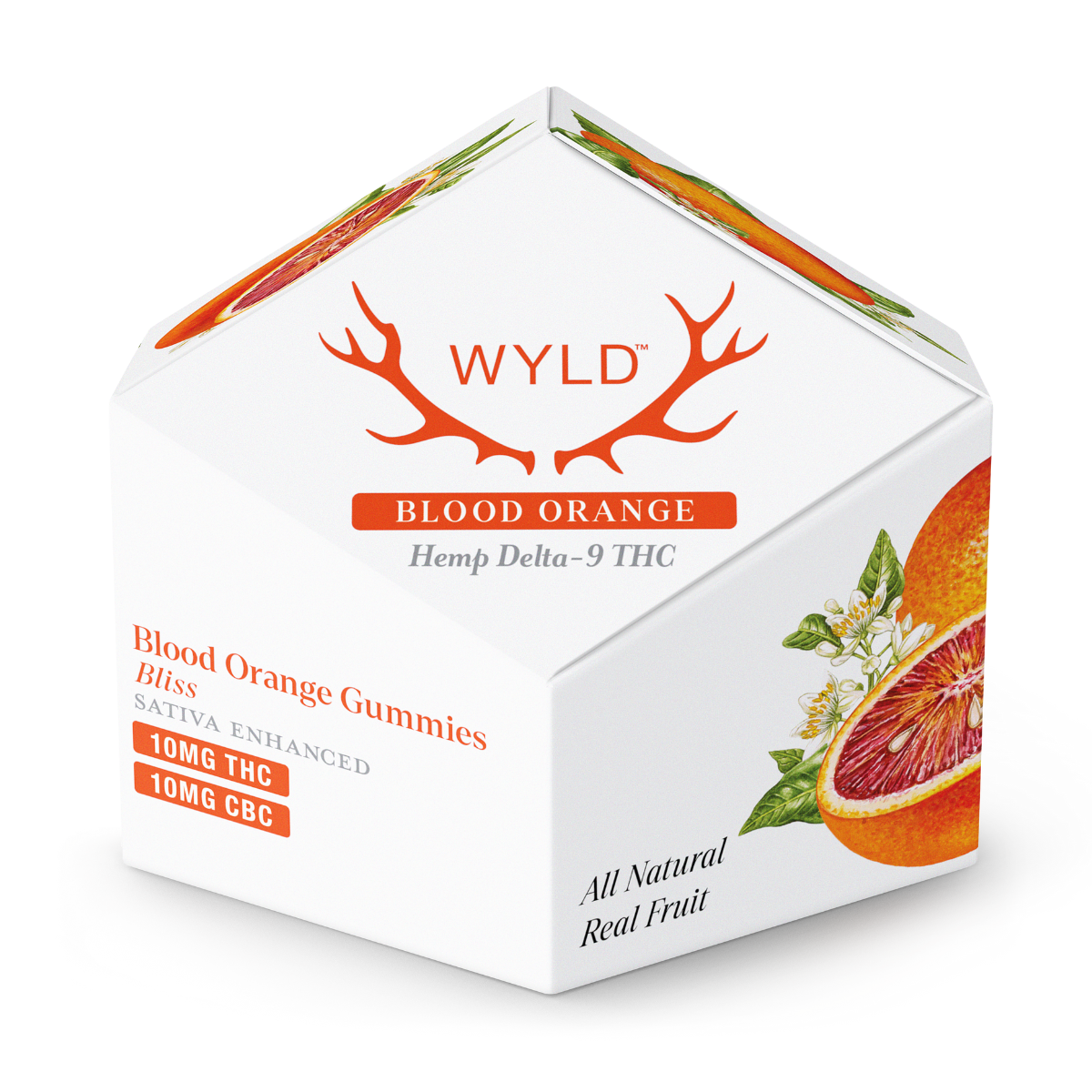 Wyld Blood Orange (Sativa) THC CBC gummies 10mg 10ct