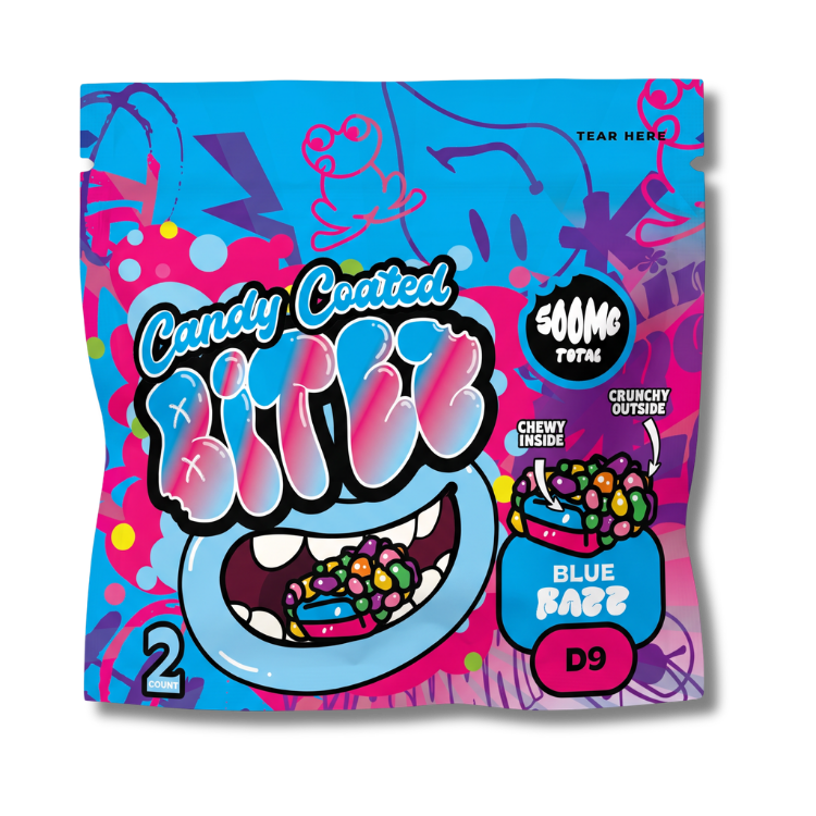 Ocho Extracts Candy Coated BITEZ Blue Razz