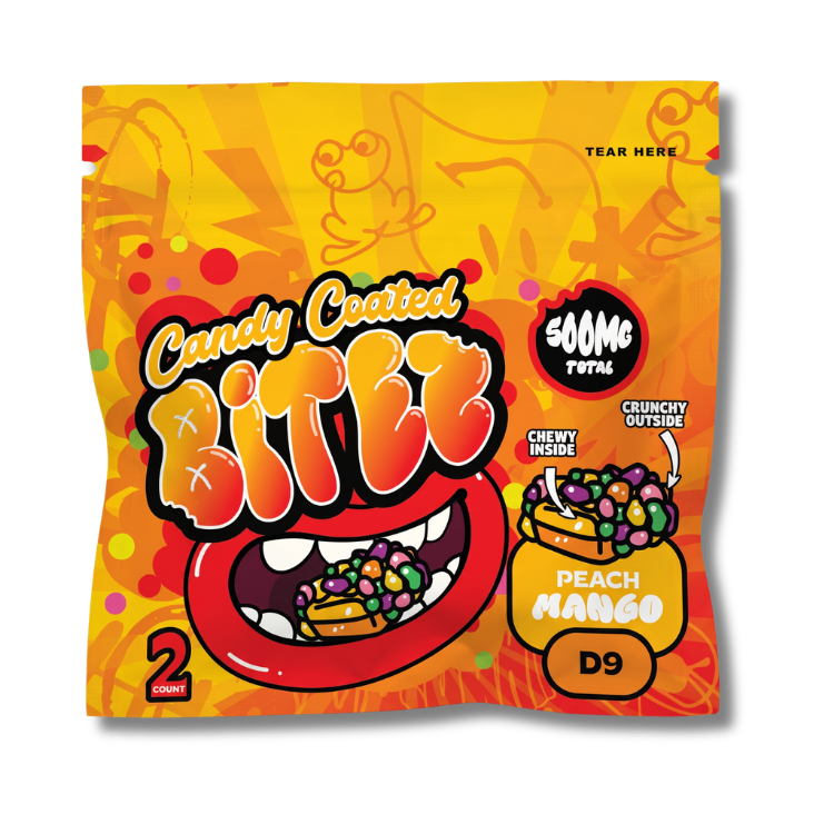 Ocho Extracts Candy Coated BITEZ Peach Mango