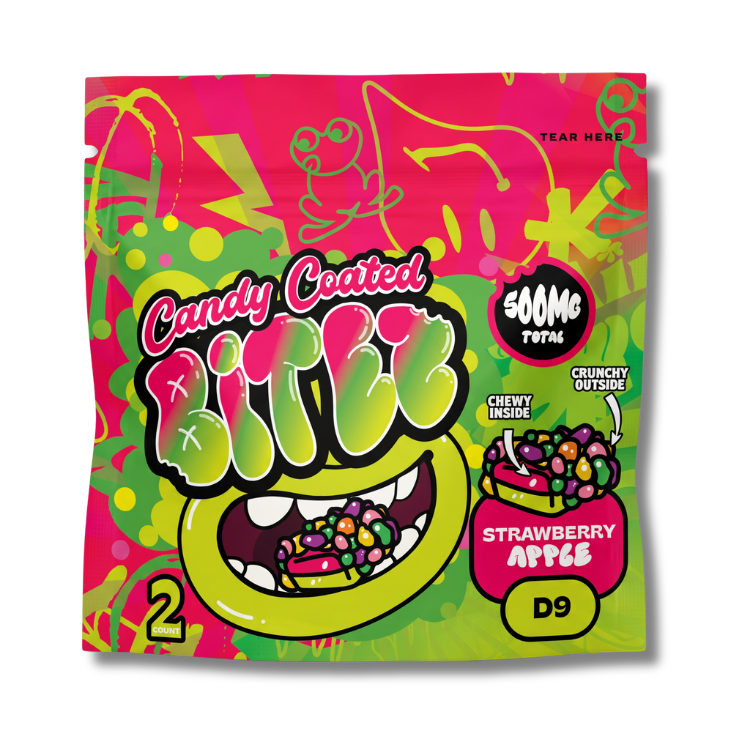 Ocho Extracts Candy Coated BITEZ Strawberry Apple
