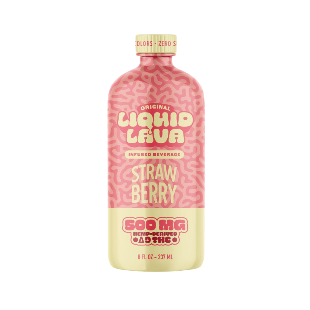 Liquid Lava Infused Delta 9 THC Beverage 500MG - Strawberry