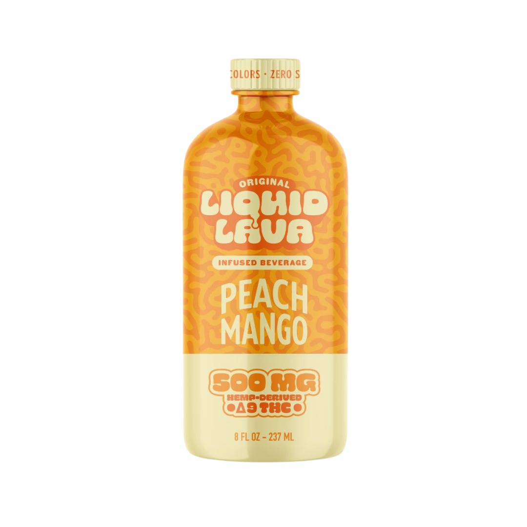 Liquid Lava Infused Delta 9 THC Beverage 500MG - Peach Mango