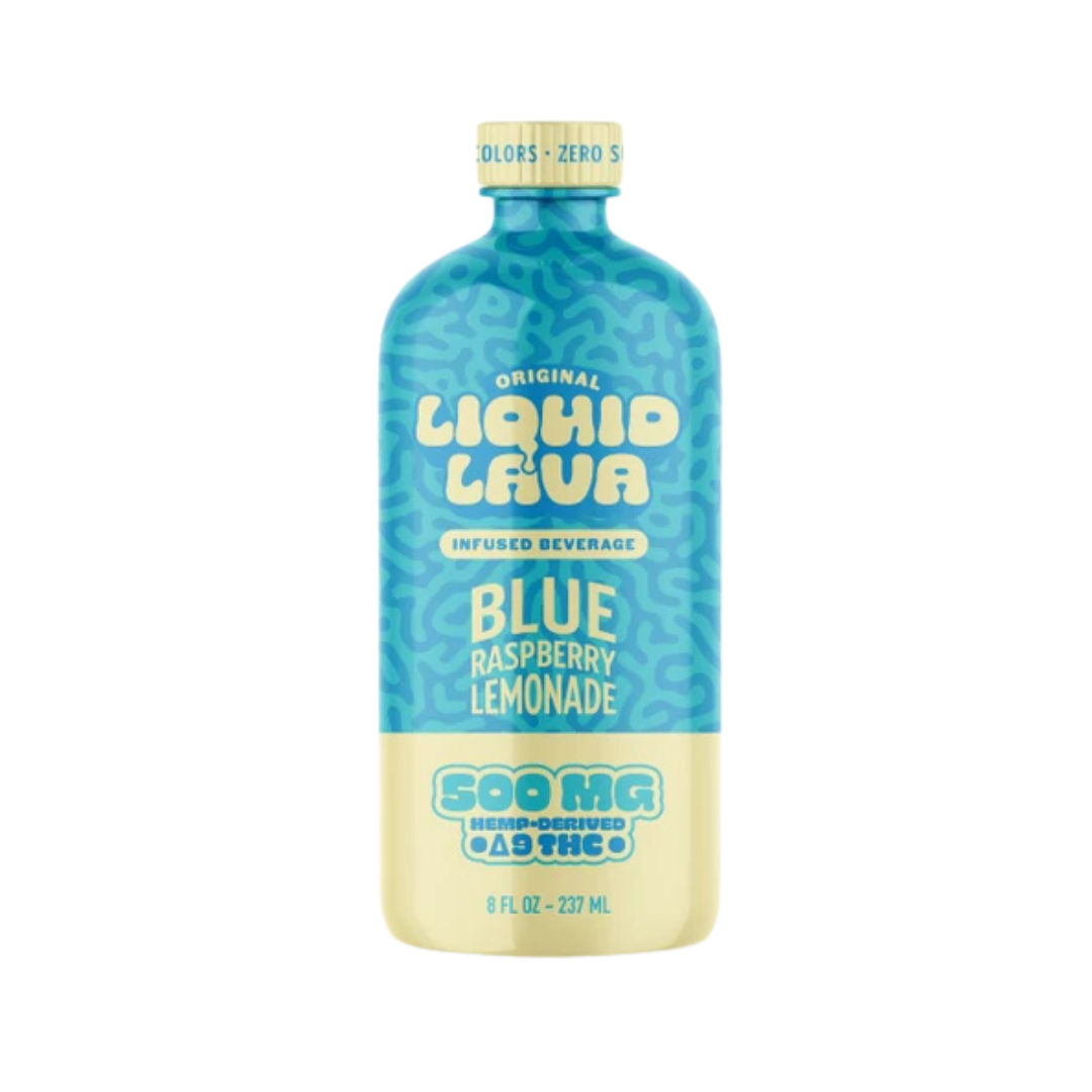 Liquid Lava Infused Delta 9 THC Beverage 500MG - Blue raspberry lemonade