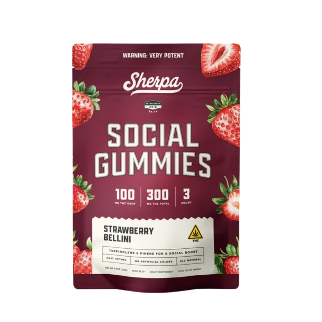 Sherpa Social Delta 9 THC Gummies 300MG 3CT.