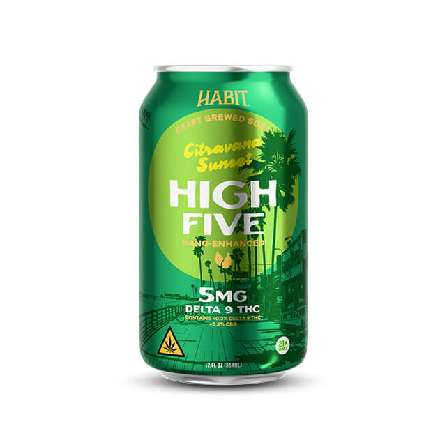 Habit High Five Citravana Sunset 5MG Delta 9 THC Soda