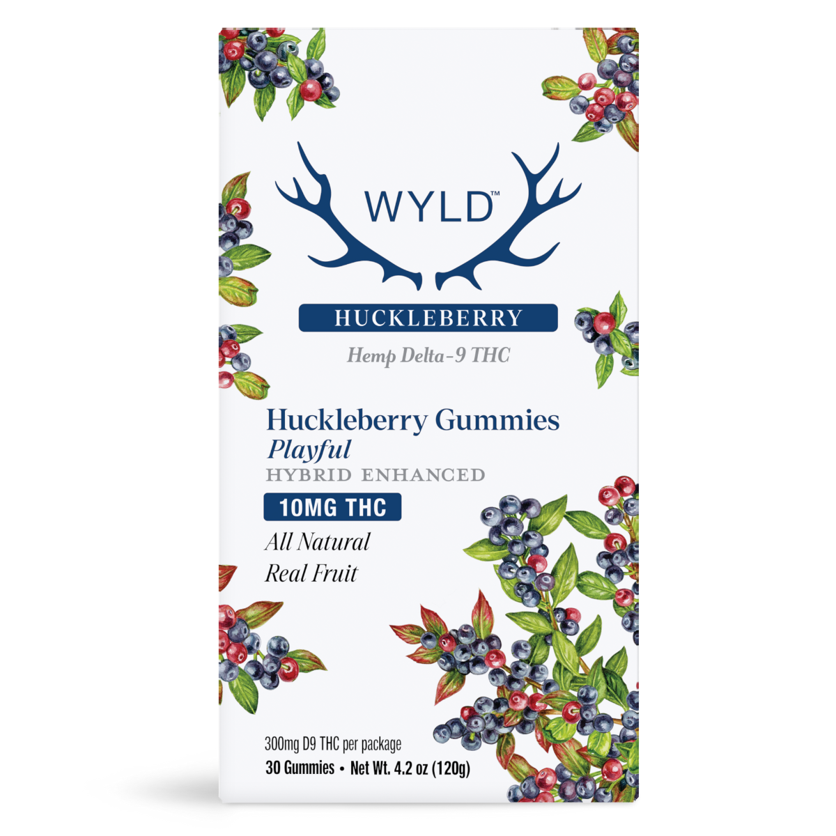 Wyld Huckleberry (Hybrid) THC gummies 10mg 30ct