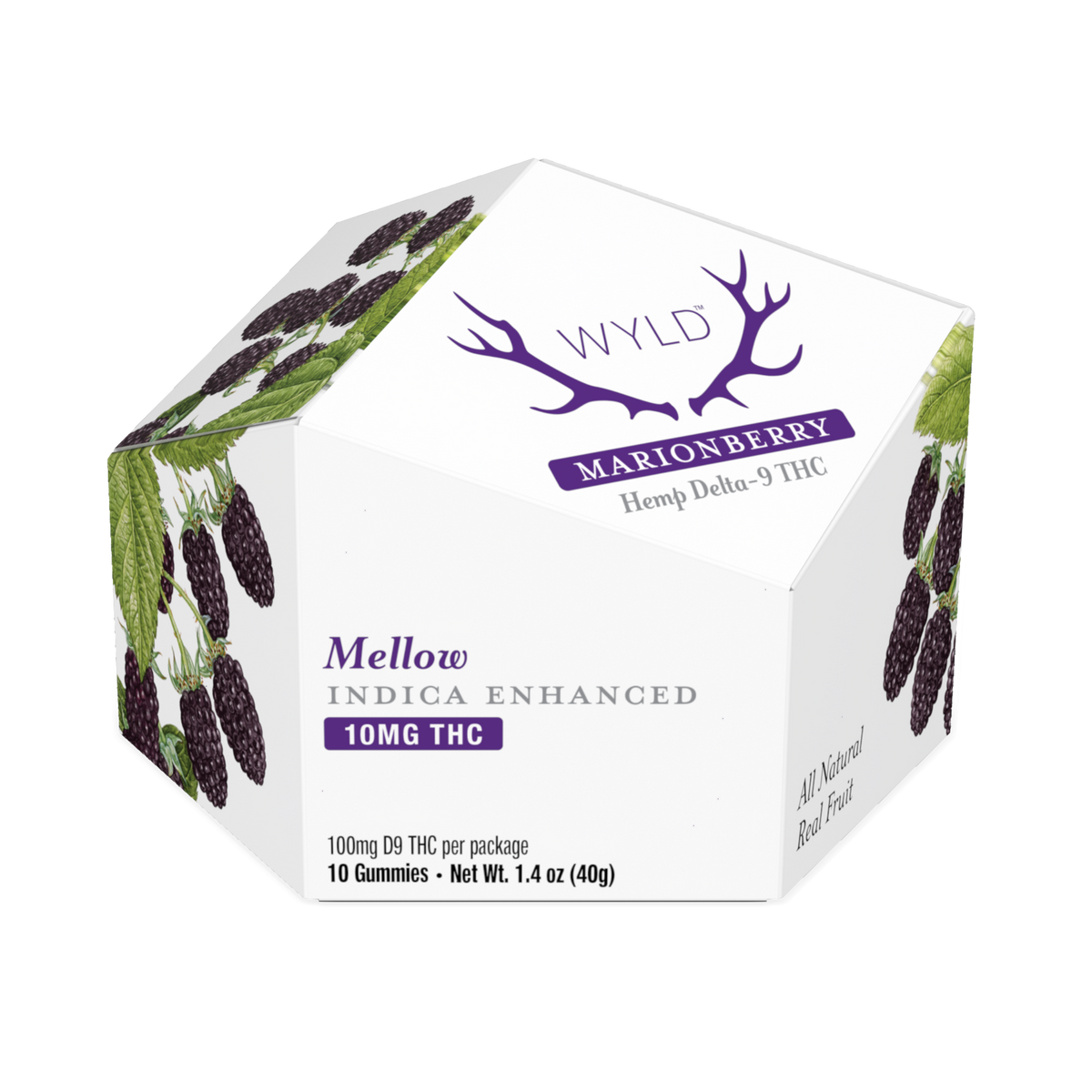 Wyld Marionberry (Indica) THC gummies 10mg 10ct