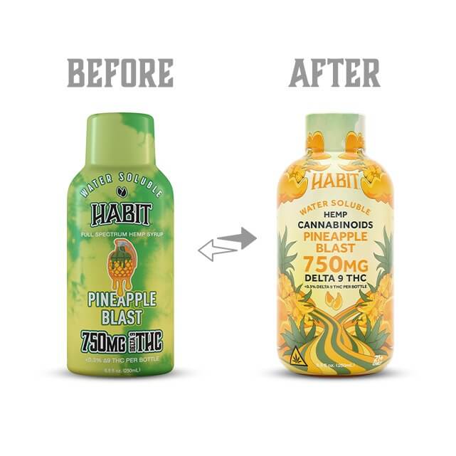 Habit 750mg Delta 9 THC Syrup – Pineapple (2)