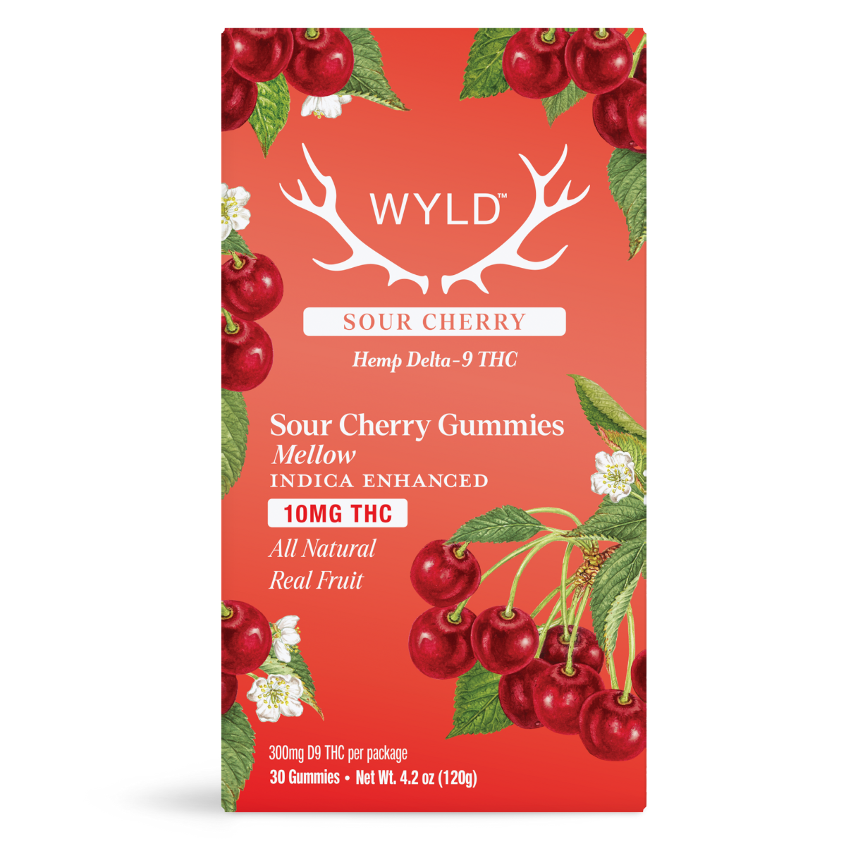 Wyld Sour Cherry (Indica) THC gummies 10mg 30ct