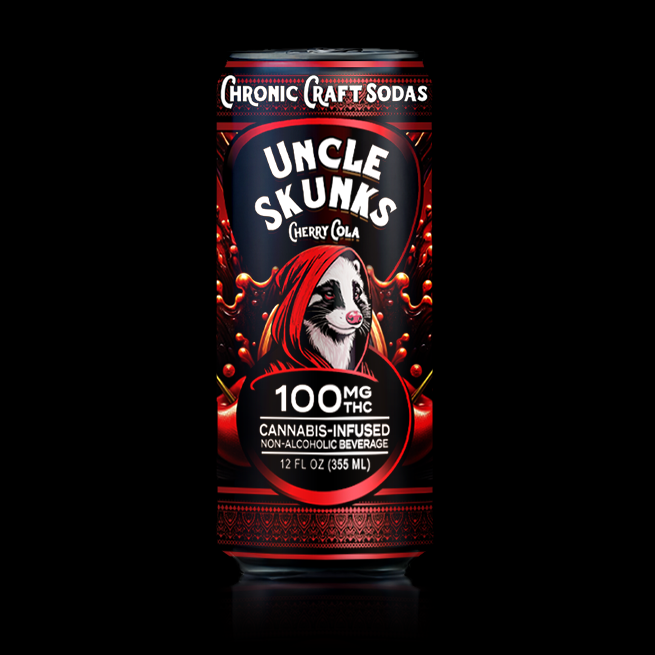 Uncle Skunks Cherry Cola 100mg Chronic Craft Soda (12oz)