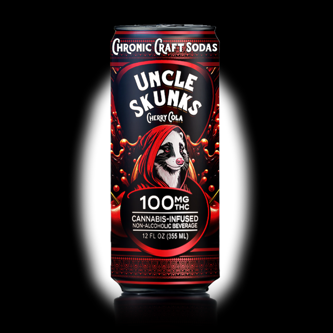 Uncle Skunks Cherry Cola 100mg Chronic Craft Soda (12oz) (2)