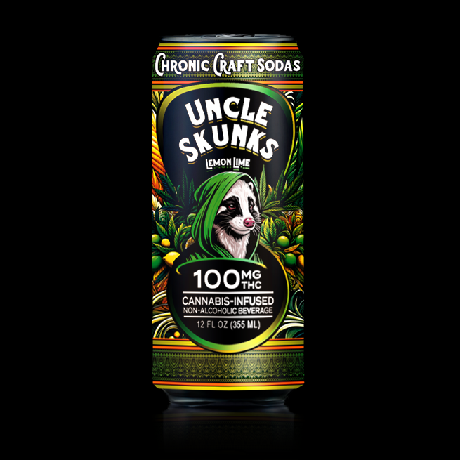 Uncle Skunks Lemon Lime 100mg Chronic Craft Soda (12oz)
