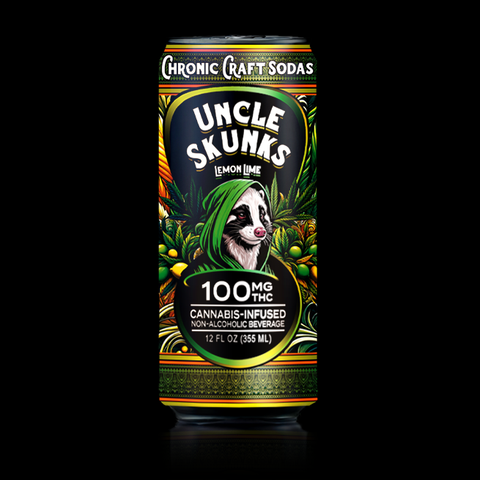 Uncle Skunks Lemon Lime 100mg Chronic Craft Soda (12oz)