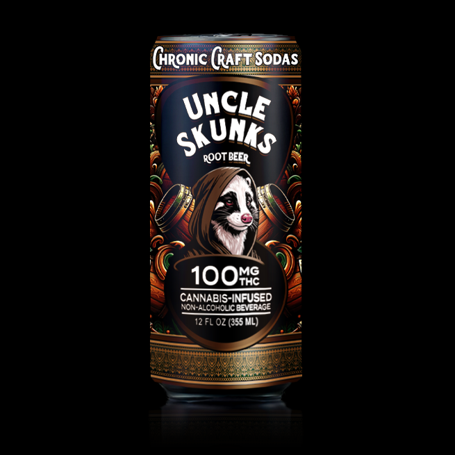 Uncle Skunks Root Beer 100mg Chronic Craft Soda (12oz)