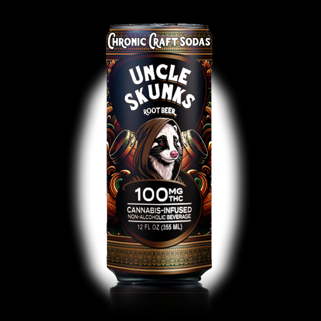 Uncle Skunks Root Beer 100mg Chronic Craft Soda (12oz) (2)