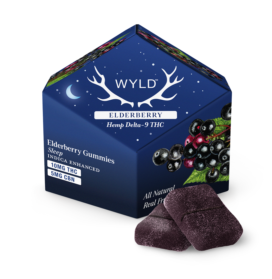 Wyld Elderberry Sleep THC CBN gummies 10mg 10ct pack