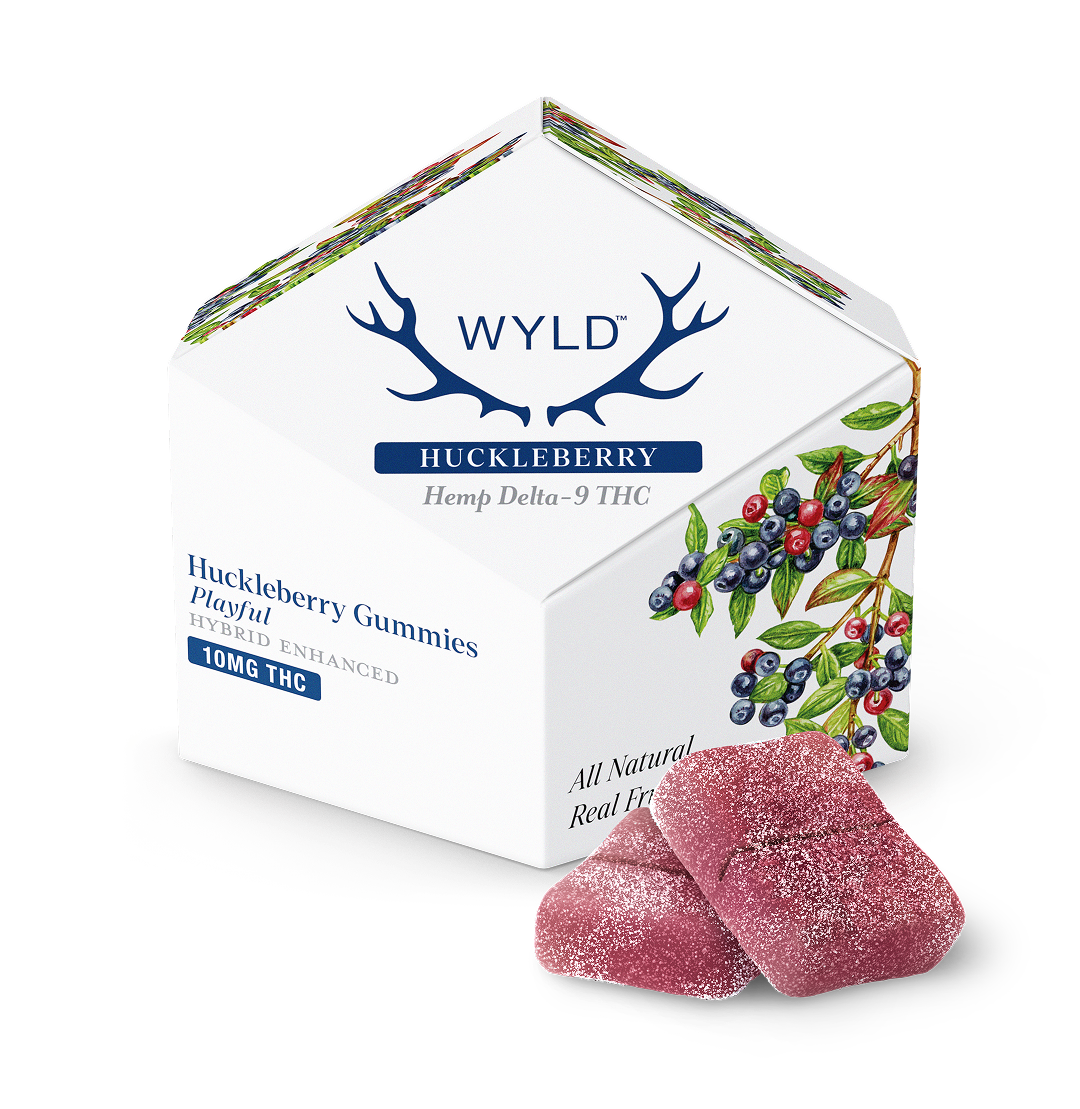 Wyld Huckleberry Playful THC gummies 10mg 10ct pack