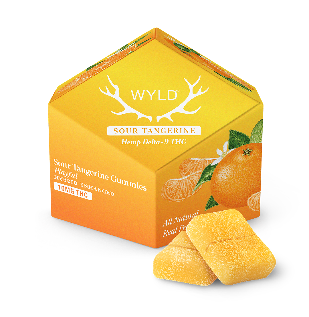 Wyld Sour Tangerine Playful THC gummies 10mg 10ct pack