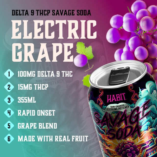 Habit Delta 9 Savage Soda – Electric Grape (3)