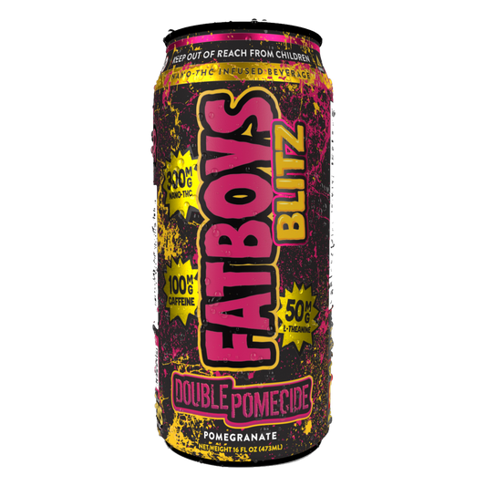 Fatboys Blitz Double Pomecide pomegranate 300mg THC drink