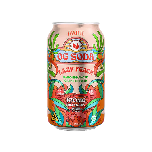 Habit Delta 9 THC OG Soda – 100mg – Lazy Peach