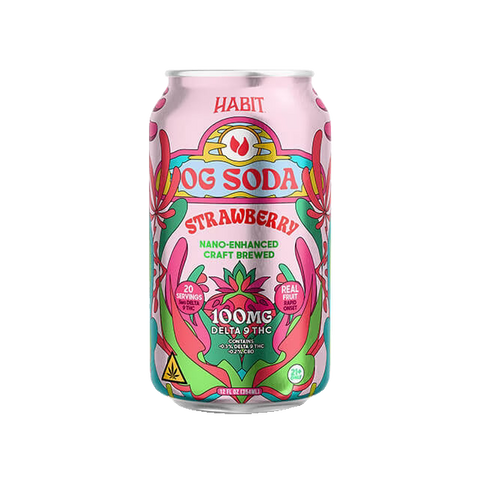 Habit Delta 9 THC OG Soda – 100MG – Strawberry