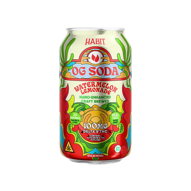 Habit Delta 9 THC OG Soda – 100MG – Watermelon Lemonade