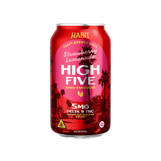 Habit High Five Strawberry Lemonade 5MG Delta 9 THC Soda