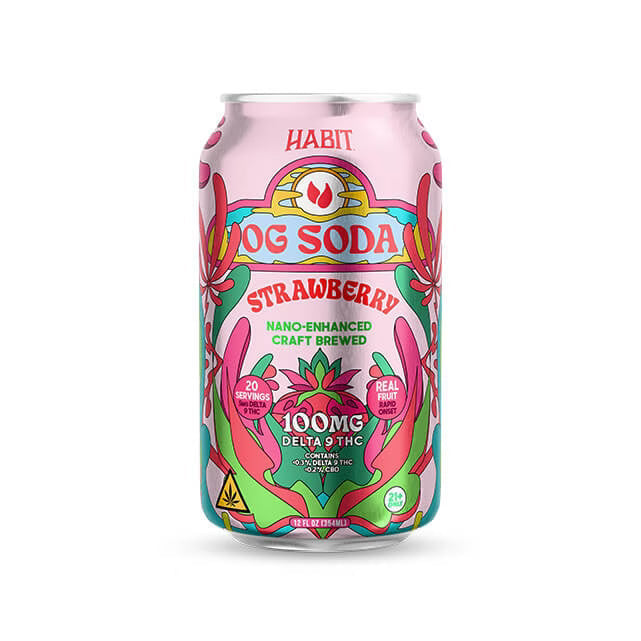Habit Delta 9 THC OG Soda – 100MG – Strawberry