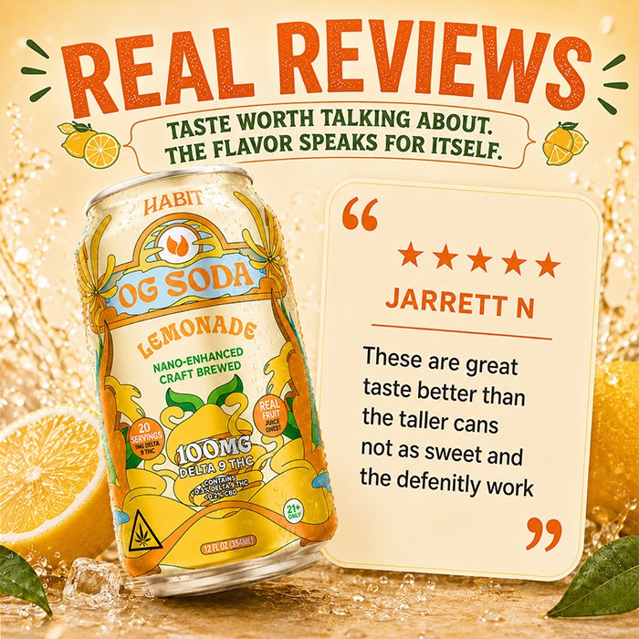 Habit Delta 9 THC OG Soda – 100MG – Lemonade (3)