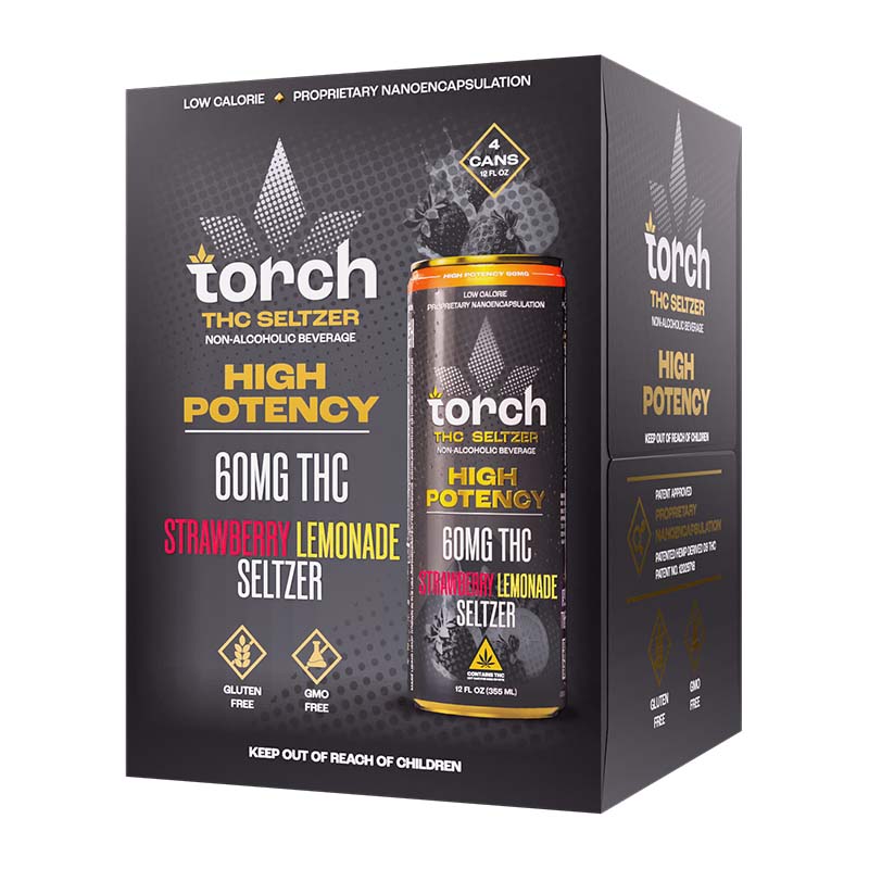 Torch Strawberry Lemonade High Potency 60mg THC Seltzer (2)