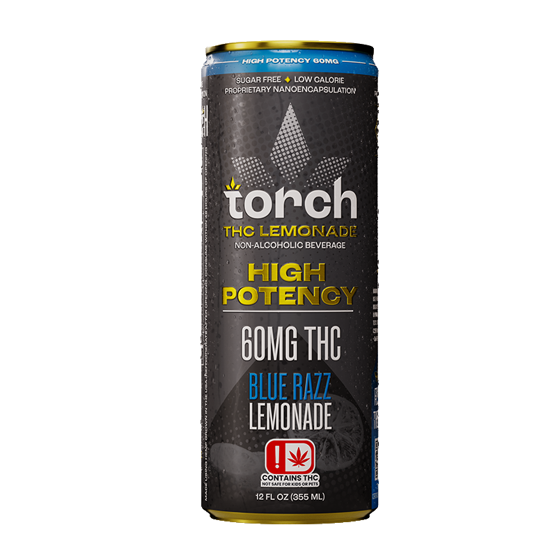Torch Blue Razz Lemonade High Potency 60mg THC Seltzer