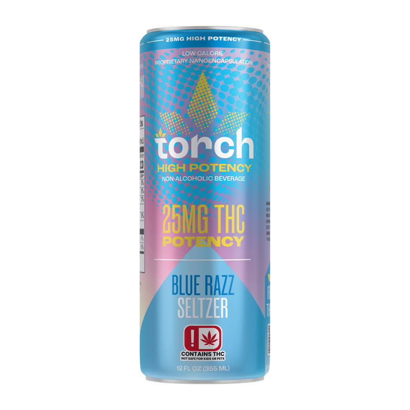 Torch Blue Razz High Potency 25mg THC Seltzer (2)