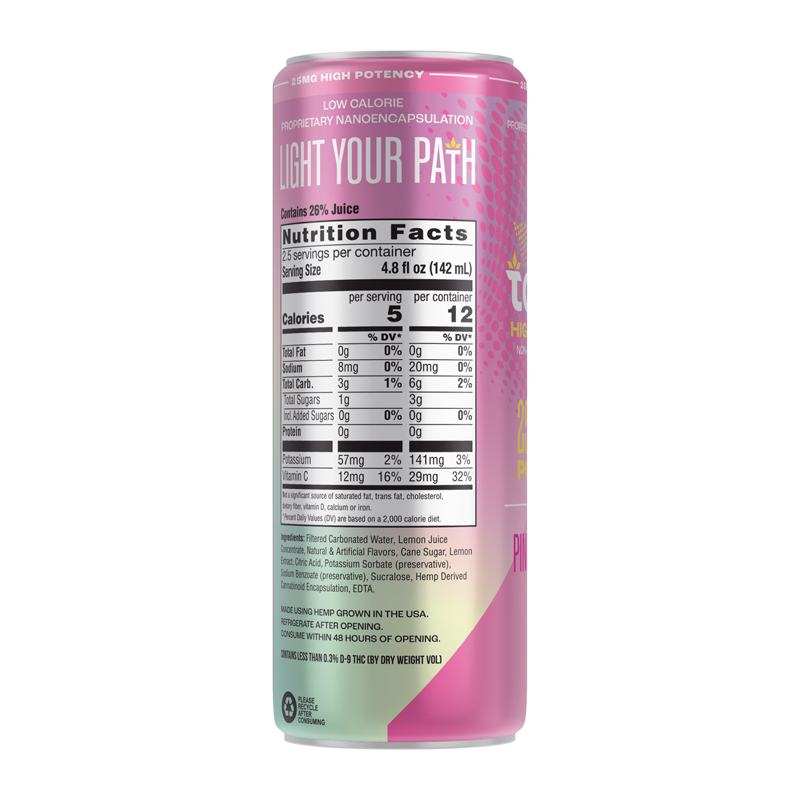Torch Pink Lemonade High Potency 25mg THC Seltzer (3)