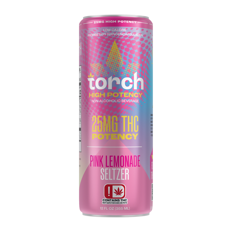 Torch Pink Lemonade High Potency 25mg THC Seltzer (2)