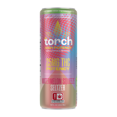 Torch Watermelon Squeeze High Potency 25mg THC Seltzer (2)