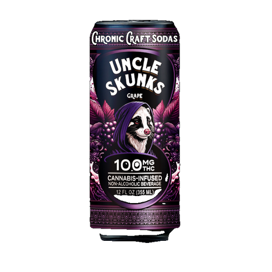 Uncle Skunks Grape 100mg Chronic Craft Soda (12oz)