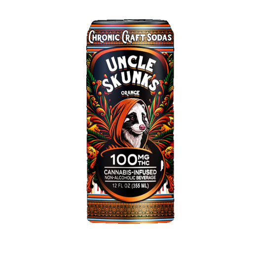 Uncle Skunks Orange 100mg Chronic Craft Soda (12oz)